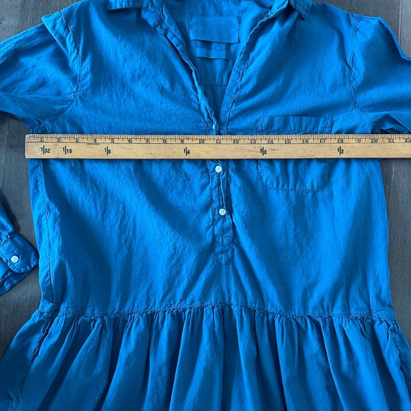 Grayson Frank‎ & Eileen Changemaker Coastal Preppy Shirtdress Vacation Blue M - Picture 2 of 9